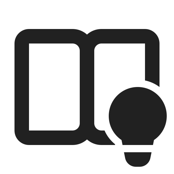 Ic Fluent Book Open Lightbulb 24 Filled