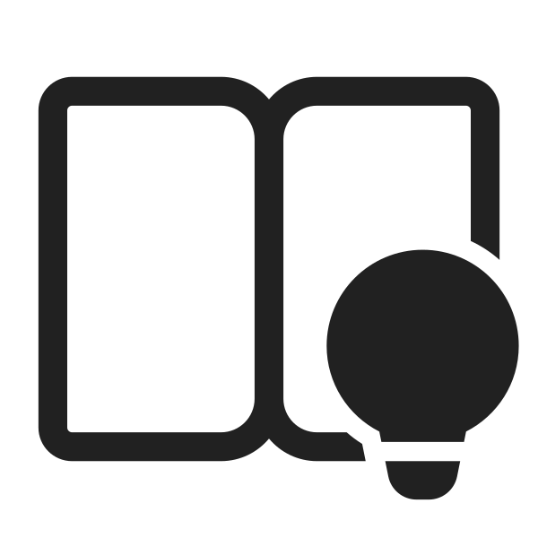 Ic Fluent Book Open Lightbulb 28 Regular