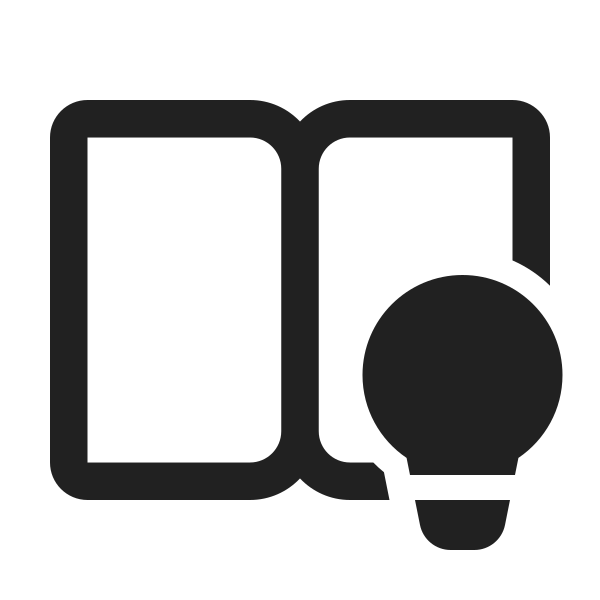 Ic Fluent Book Open Lightbulb 48 Filled
