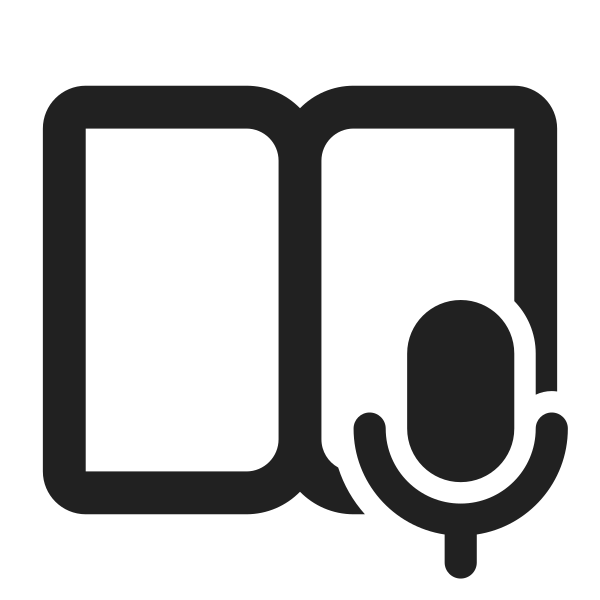 Ic Fluent Book Open Microphone 28 Filled