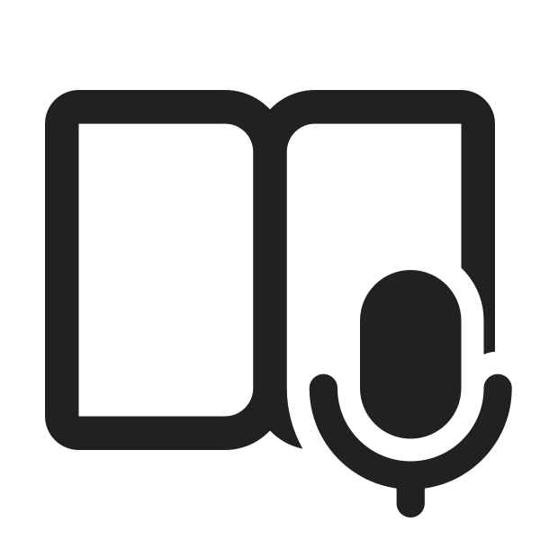 Ic Fluent Book Open Microphone 48 Filled