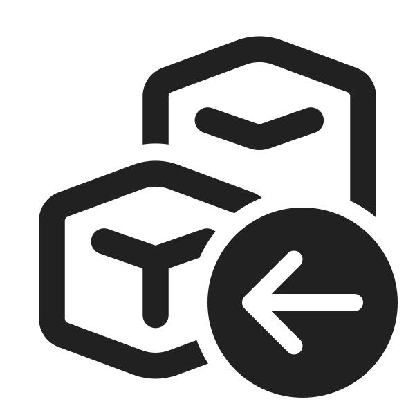 Ic Fluent Box Multiple Arrow Left 24 Regular