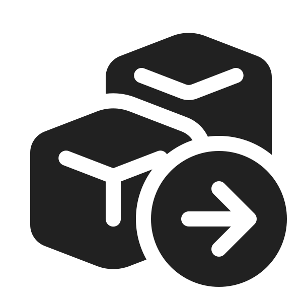 Ic Fluent Box Multiple Arrow Right 20 Filled
