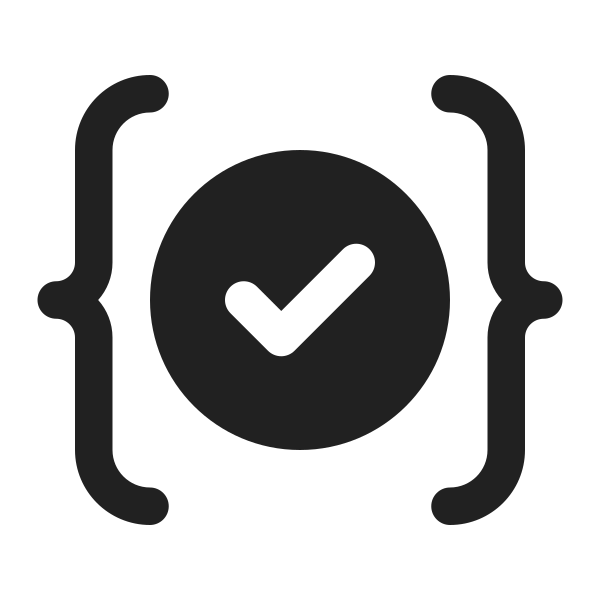 Ic Fluent Braces Checkmark 16 Filled