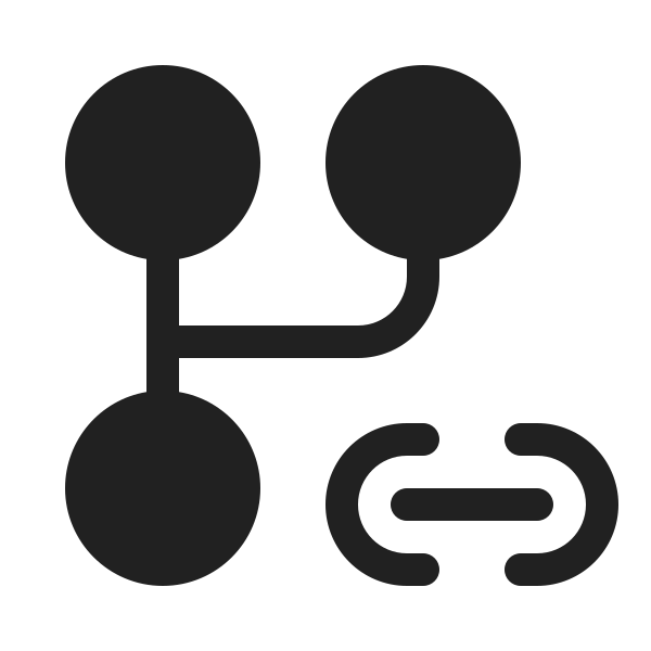 Ic Fluent Branch Fork Link 20 Filled