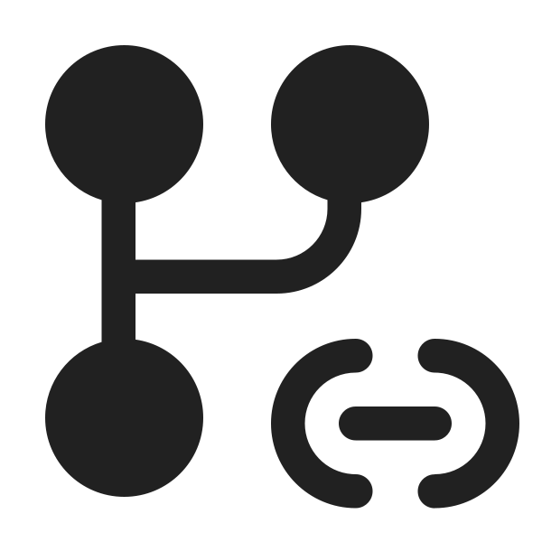 Ic Fluent Branch Fork Link 24 Filled