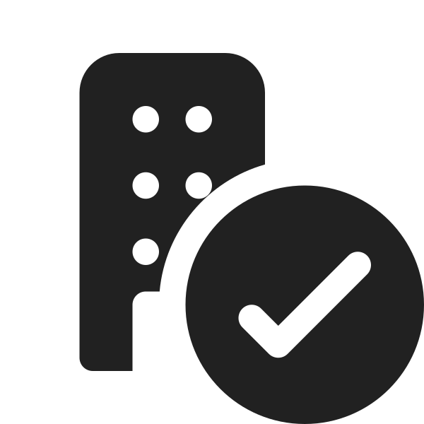 Ic Fluent Building Checkmark 16 Filled
