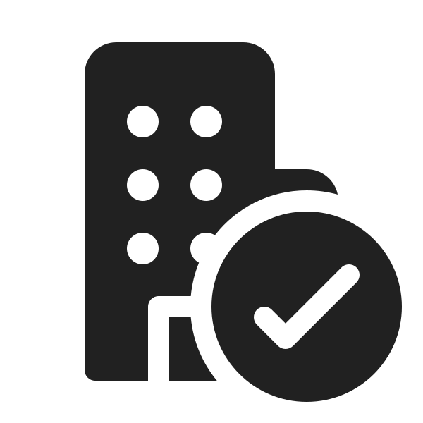 Ic Fluent Building Checkmark 20 Filled