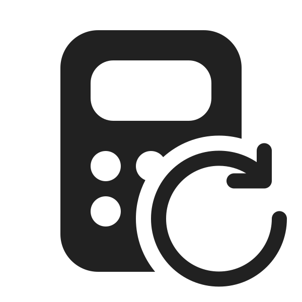 Ic Fluent Calculator Arrow Clockwise 20 Filled