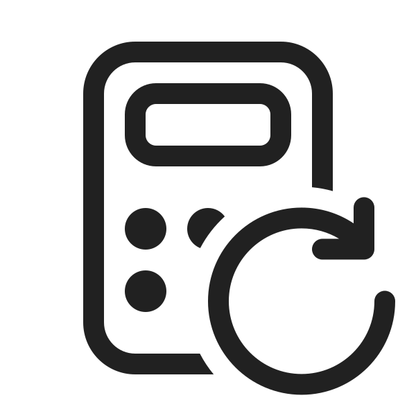 Ic Fluent Calculator Arrow Clockwise 20 Regular