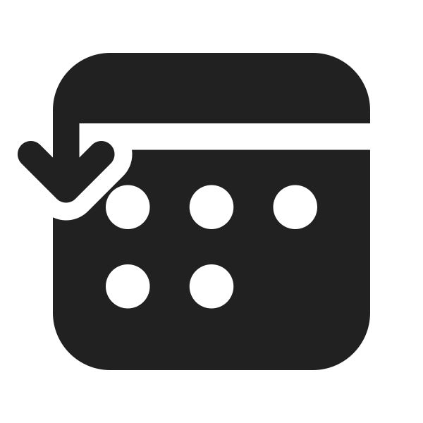 Ic Fluent Calendar Arrow Counterclockwise 24 Filled
