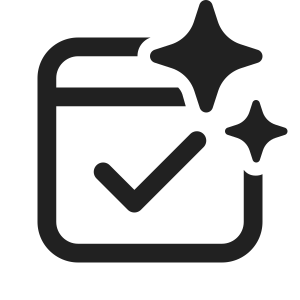 Ic Fluent Calendar Checkmark Sparkle 24 Regular