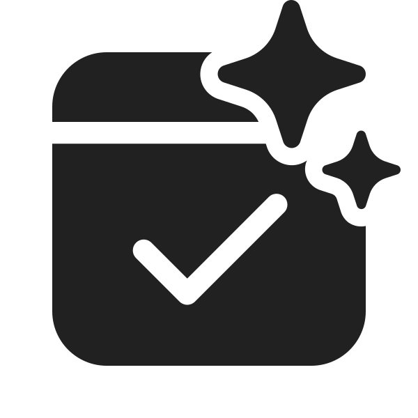 Ic Fluent Calendar Checkmark Sparkle 48 Filled