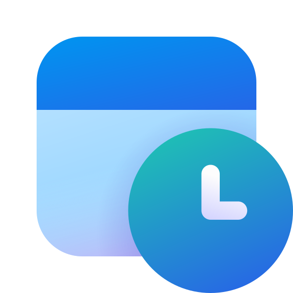 Ic Fluent Calendar Clock 16 Color