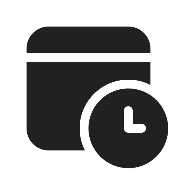 Ic Fluent Calendar Clock 20 Filled
