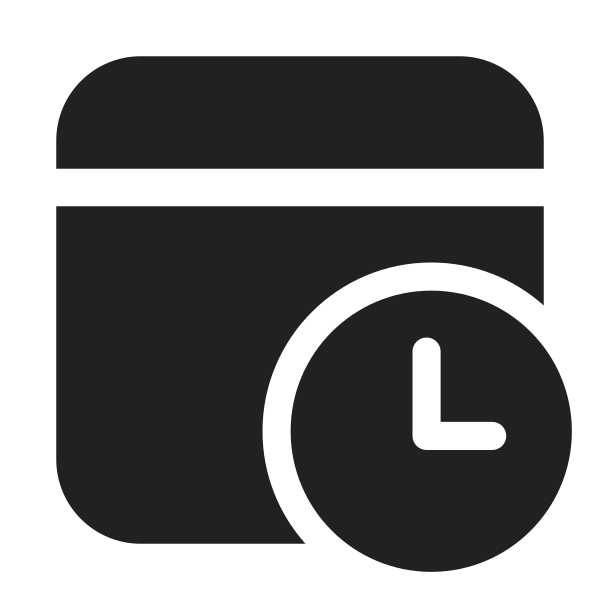Ic Fluent Calendar Clock 32 Filled