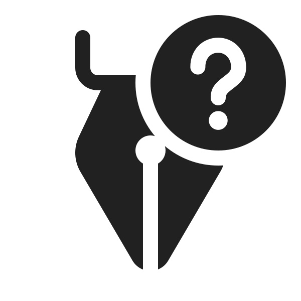 Ic Fluent Calligraphy Pen Question Mark 20 Filled