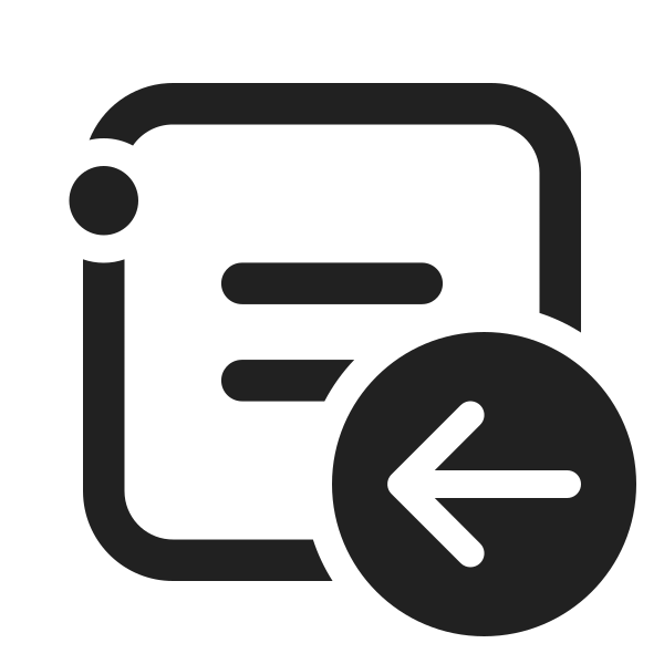 Ic Fluent Channel Arrow Left 24 Regular