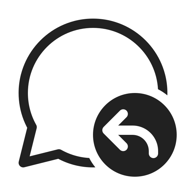 Ic Fluent Chat Arrow Back 20 Regular
