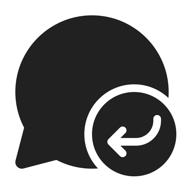 Ic Fluent Chat Arrow Back Down 24 Filled