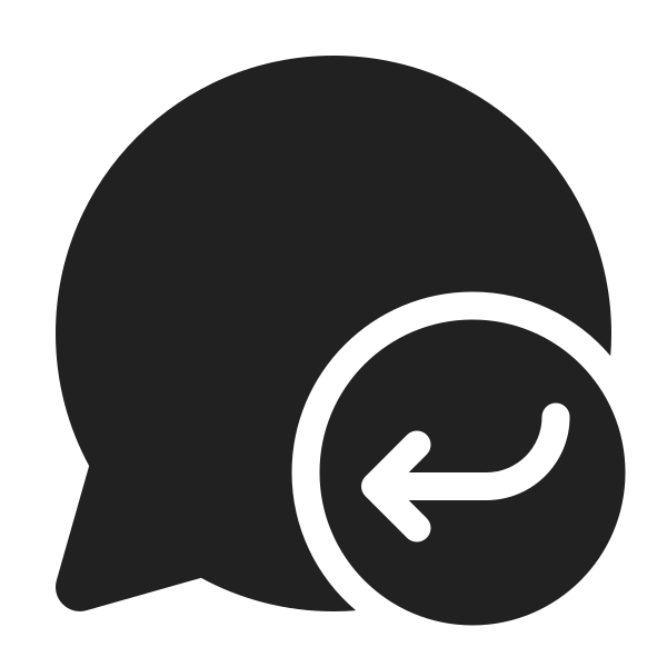 Ic Fluent Chat Arrow Back Down 48 Filled