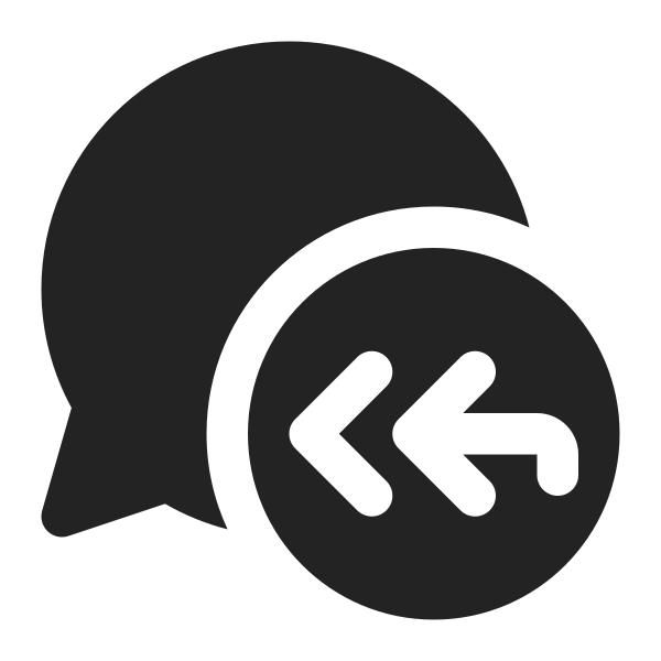 Ic Fluent Chat Arrow Double Back 16 Filled