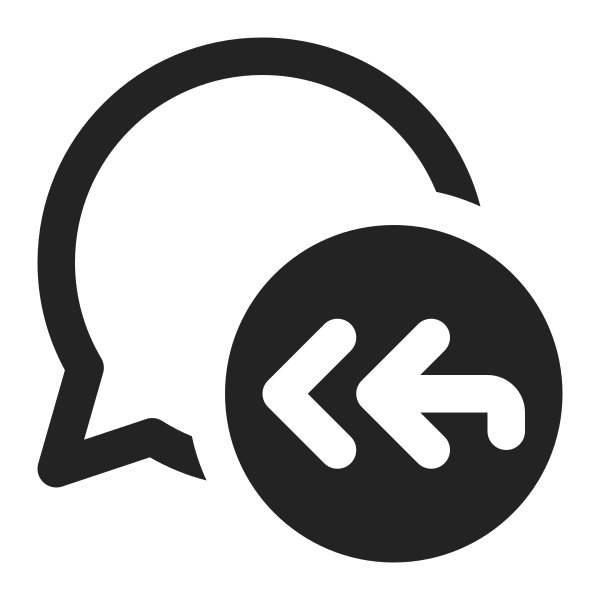 Ic Fluent Chat Arrow Double Back 16 Regular