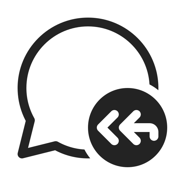 Ic Fluent Chat Arrow Double Back 20 Regular