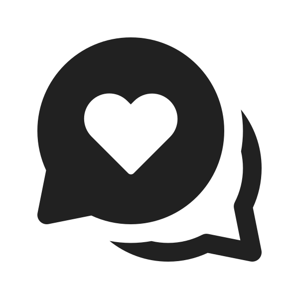 Ic Fluent Chat Multiple Heart 16 Filled