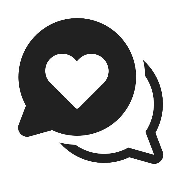 Ic Fluent Chat Multiple Heart 20 Filled