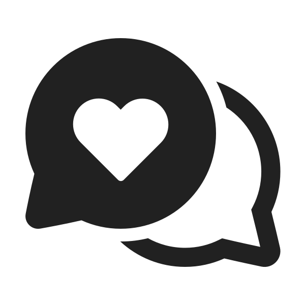 Ic Fluent Chat Multiple Heart 24 Filled
