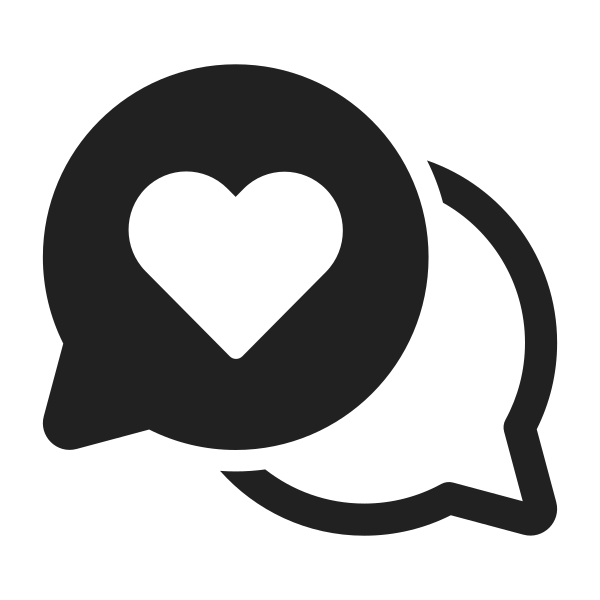 Ic Fluent Chat Multiple Heart 28 Filled