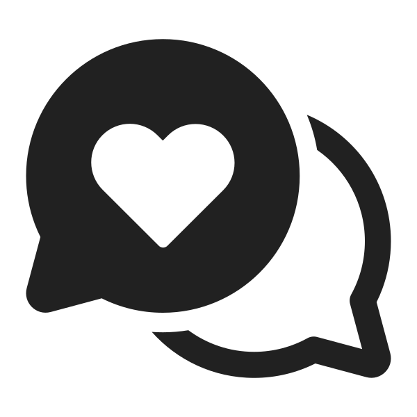 Ic Fluent Chat Multiple Heart 32 Filled