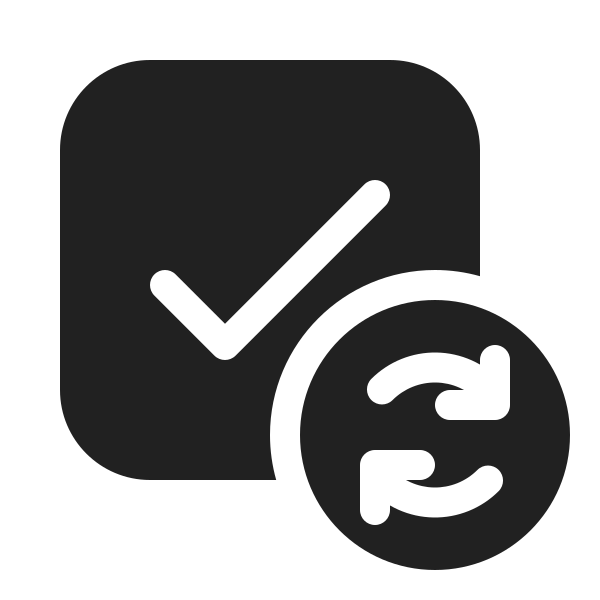 Ic Fluent Checkbox Checked Sync 20 Filled
