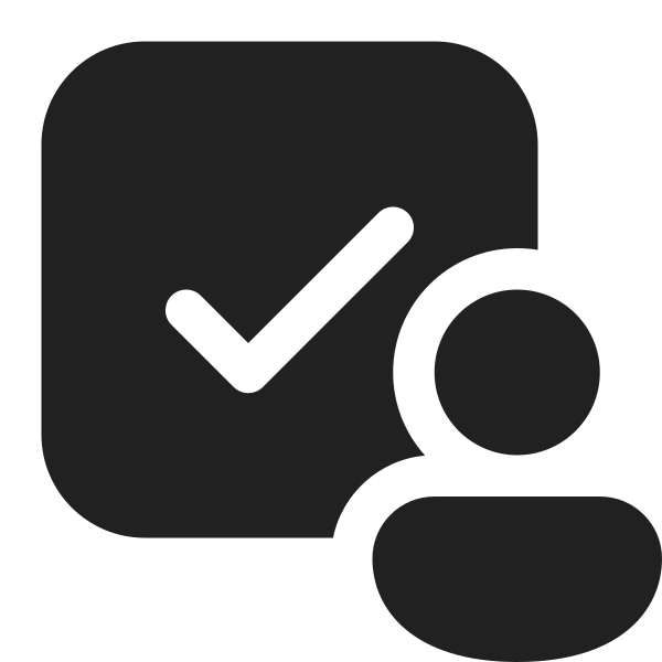 Ic Fluent Checkbox Person 16 Filled