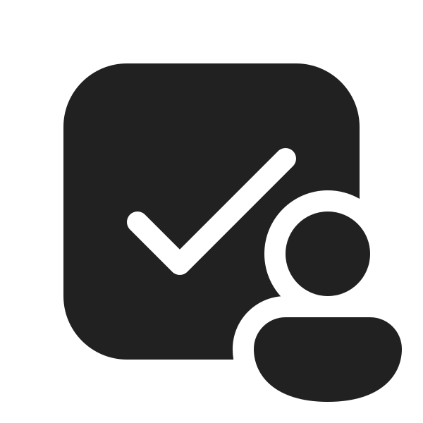 Ic Fluent Checkbox Person 20 Filled