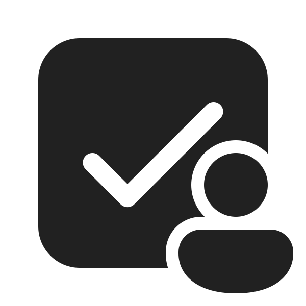 Ic Fluent Checkbox Person 24 Filled