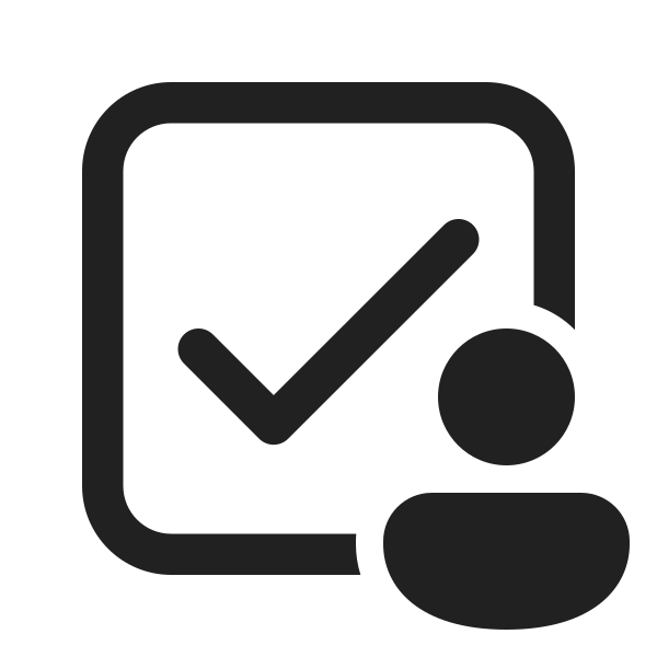 Ic Fluent Checkbox Person 24 Regular