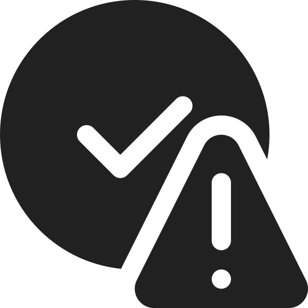 Ic Fluent Checkmark Circle Warning 16 Filled