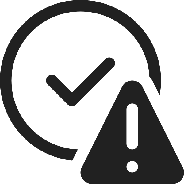 Ic Fluent Checkmark Circle Warning 16 Regular