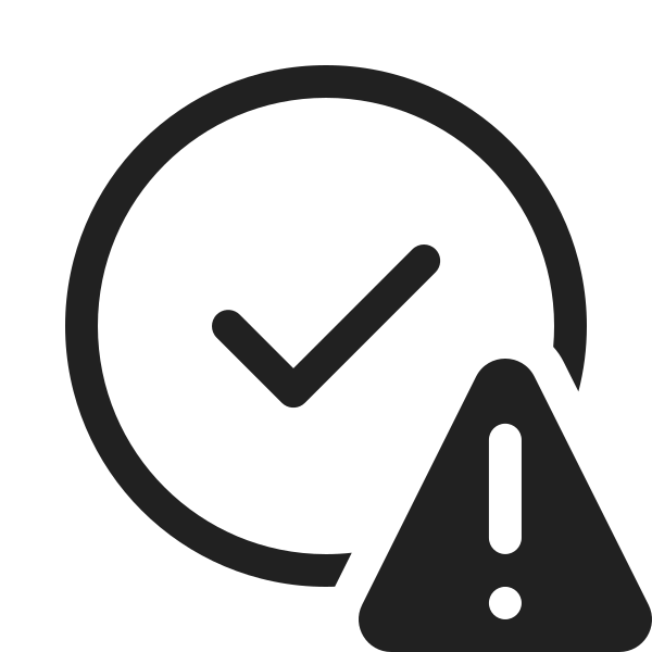 Ic Fluent Checkmark Circle Warning 20 Regular