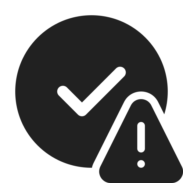 Ic Fluent Checkmark Circle Warning 24 Filled