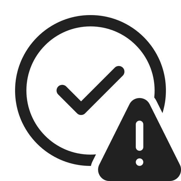 Ic Fluent Checkmark Circle Warning 24 Regular