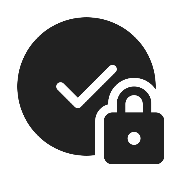 Ic Fluent Checkmark Lock 20 Filled