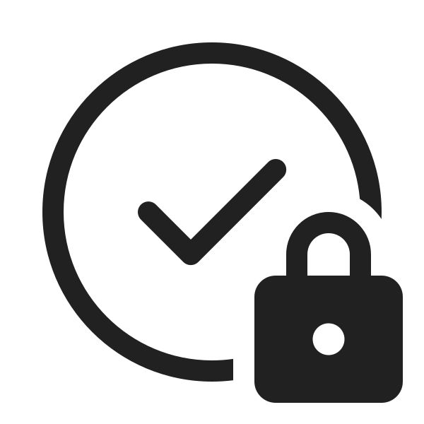 Ic Fluent Checkmark Lock 20 Regular
