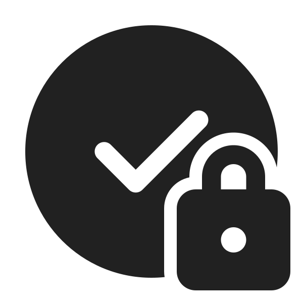 Ic Fluent Checkmark Lock 24 Filled