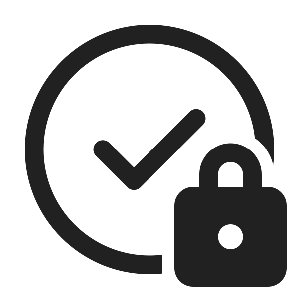 Ic Fluent Checkmark Lock 24 Regular