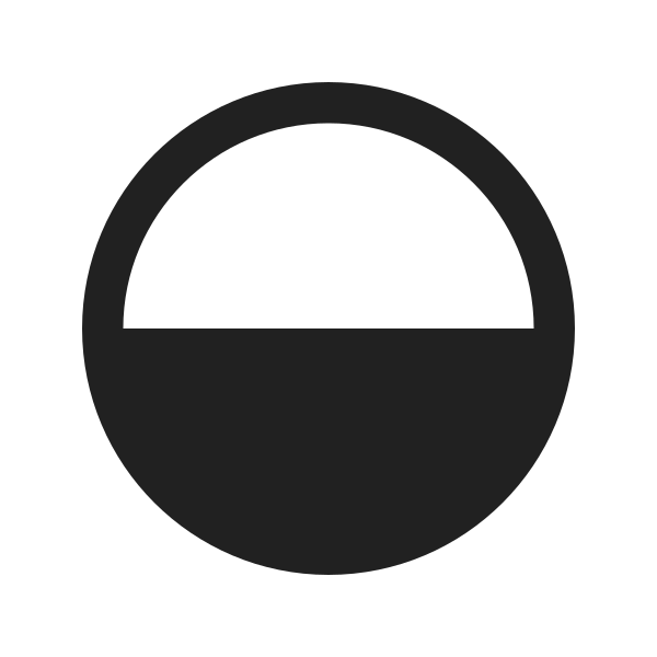 Ic Fluent Circle Half Fill 16 Regular