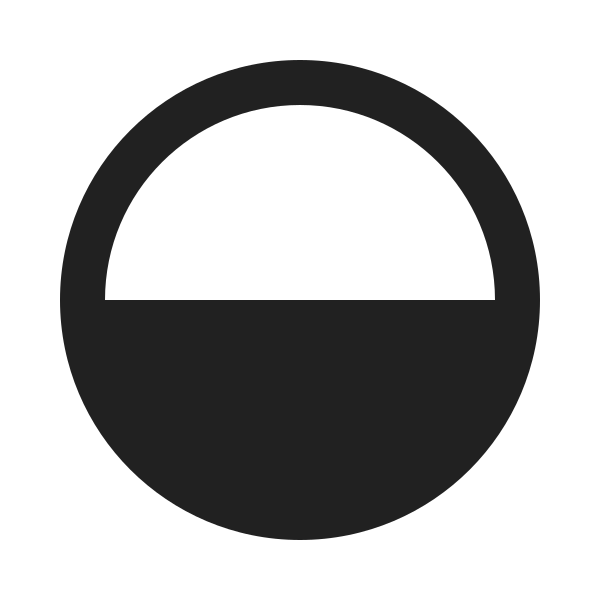 Ic Fluent Circle Half Fill 20 Filled
