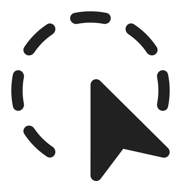 Ic Fluent Circle Hint Cursor 16 Regular